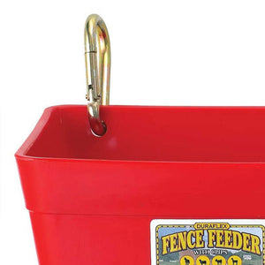Little Giant 4.5 Quart Heavy Duty Feed Trough Bucket Fence Feeder, Red (2 Pack)
