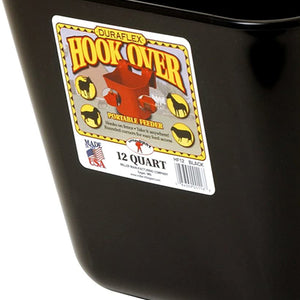 Little Giant HF12BLACK Heavy Duty 12 Quart Mountable Plastic Hook Feeder, Black