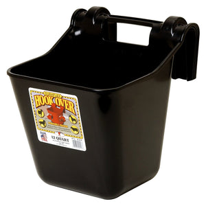 Little Giant HF12BLACK Heavy Duty 12 Quart Mountable Plastic Hook Feeder, Black - TRAPSKI