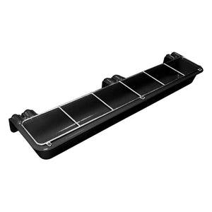 Little Giant HF9BLACK Hook Over Goat Trough Heavy Duty Steel 9 Quart Feeder - TRAPSKI