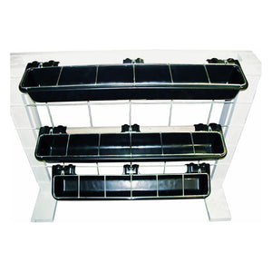 Little Giant Hook Over Goat Trough Heavy Duty Steel 9 Quart Feeder (2 Pack)