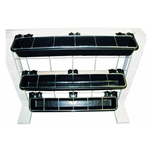 Little Giant Hook Over Goat Trough Heavy Duty Steel 9 Quart Feeder (2 Pack)