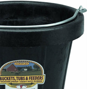Little Giant 12-Quart Flexible All-Purpose Rubber Bucket Pail with Steel Handle