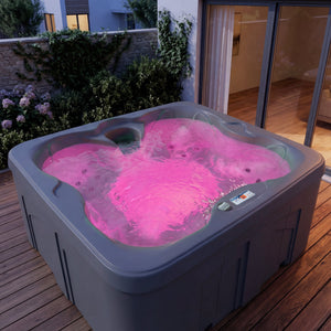 LifeSmart 4 Person Inflatable Hot Tub Spa, Side Step for Square & Round Hot Tubs