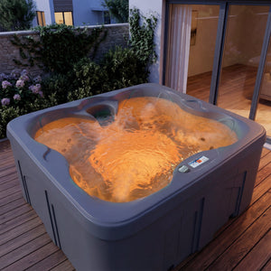 LifeSmart 4 Person Inflatable Hot Tub Spa, Side Step for Square & Round Hot Tubs