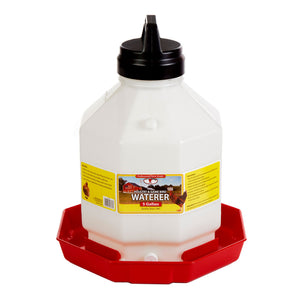 Little Giant PPF5 5 Gallon Capacity Automatic Poultry Waterer for Chickens, Red - TRAPSKI