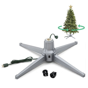 Home Heritage Metal Rotating Christmas Tree Stand for Holiday Trees Up to 7.5 ft