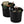 Homz 17 Gal Plastic Open Storage Round Utility Tub with Handles, Black (2 Pack)
