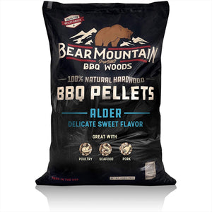 Bear Mountain BBQ 100% Natural Hardwood Alder Sweet Flavor Pellets, 20 Pounds - TRAPSKI