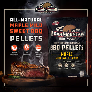 Bear Mountain BBQ 100% Natural Hardwood Maple Sweet Flavor Pellets, 20 Pounds