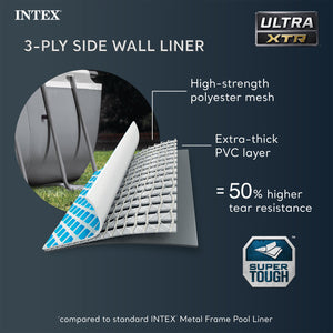INTEX Ultra XTR Frame Rectangular Pool Set with Krystal Clear Saltwater System