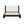 Queen Size Bed Frame in Black & White Pine