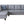 Irine - Sectional Sofa With Ottoman - Gray