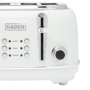 Haden Heritage Wide Slot Stainless Steel Toaster, Ivory & Chrome - TRAPSKI