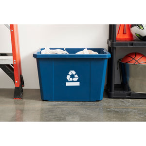 Gracious Living Medium Curbside Blue Box 17 Gallon Home Recycling Bin (12 Pack)