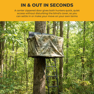 Hawk HWK-2072-BK 2 Man Ladder Tree Stand Blind for Denali and Sasquatch Ladders