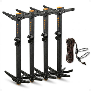 Muddy Pro Climbing Sticks w/Rope Cam Attachment, Tree Stand Hunting Gear, 4 Pack