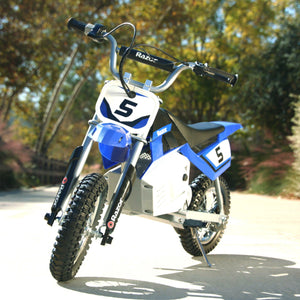 Razor MX350 Dirt Rocket 24V Electric Toy Motocross Motorcycle Dirt Bike, Blue - TRAPSKI