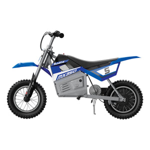 Razor MX350 Dirt Rocket 24V Electric Toy Motocross Motorcycle Dirt Bike, Blue - TRAPSKI