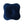Ellen - Upholstered Clover Ottoman With Gold Bullion Fringe - Navy Blue