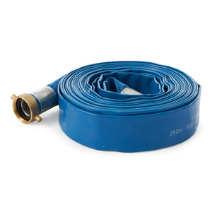 Apache 98138015 1.5 Inch Diameter 50 Foot Length 75 PSI PVC Lay Flat Hose, Blue