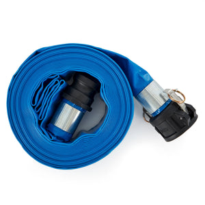 Apache 98138049 PVC Lay Flat Hose 2 Inch Diameter 50 Foot Length 70 psi, Blue