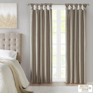 Twist Tab Total Blackout Window Curtain Panel Pewter 50x84
