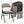 MECO Sudden Comfort Deluxe Metal Fabric Padded Folding Chair Set, Black (4 Pack)