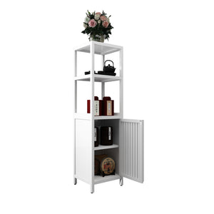 Storage Cabinet With Tall Tower, Multifunctional For Bathroom