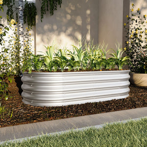 Heavy Duty Galvanized Raised Garden Bed Kit For Vegetables, Flowers & Herbs