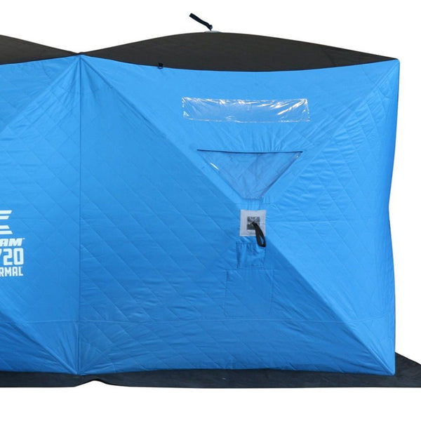 CLAM Portable 6 x 12 Ft C-720 Pop Up Ice Fishing Thermal Hub Shelter Tent