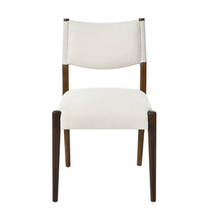 Modern Dining Chair with Thick Seat Cushion and Solid Wood Legs, Set of 2