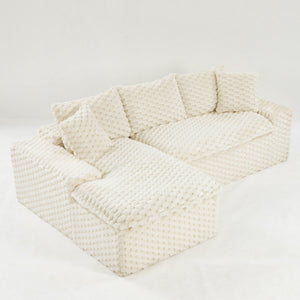 Modular Sofa, Convertible Twin Seat With Chaise Lounge