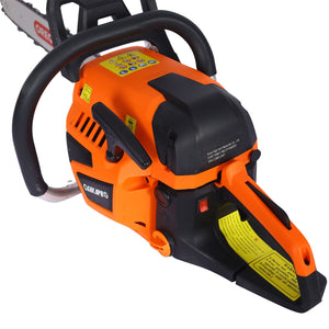58Cc Gasoline Chainsaw 20" Bar For Wood Cutting With Oregon Chain And Bar - Orange