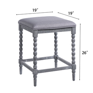 26" Counter Stools Set of 4 with Upholstered Seat