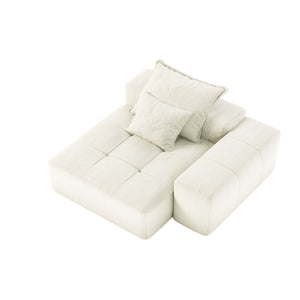 Modern Oversized Modular Sectional Sofa with Sparkling Chenille Fabric