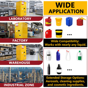 60 Gal Flammable Safety Cabinet, 34"W x 34"D x 65"H