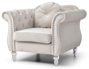 Chic Transitional Flared Arm Chair