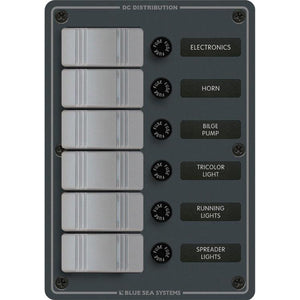 Blue Sea 8053 Slate Grey - 6 Position - Vertical
