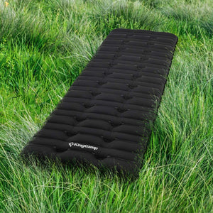 KingCamp 74.8 x 24.8 Inch Outdoor Waterproof Inflatable Sleeping Pad, Black