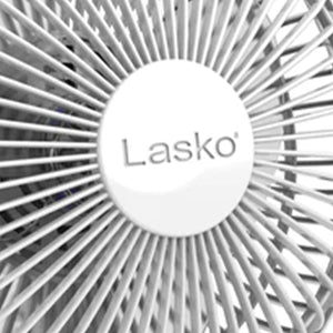 Lasko 6 Inch 2002W 2 Speed Personal Portable Table Fan with Storage Tray, White