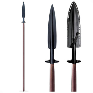 Cold Steel Medium Carbon SK 5 Steel Boar Hunting Spear with Secure Ex Sheath
