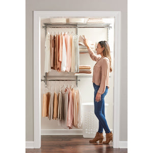 Rubbermaid Configurations Classic Custom 4' to 8' Wide Metal Closet Storage Kit