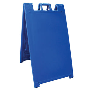 Plasticade Signicade Portable Folding Sidewalk Double Sided Sign Stand, Blue - TRAPSKI