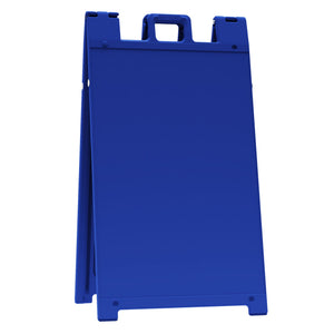 Plasticade Signicade Portable Folding Sidewalk Double Sided Sign Stand, Blue - TRAPSKI