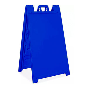 Plasticade Signicade Portable Folding Sidewalk Double Sided Sign Stand, Blue - TRAPSKI