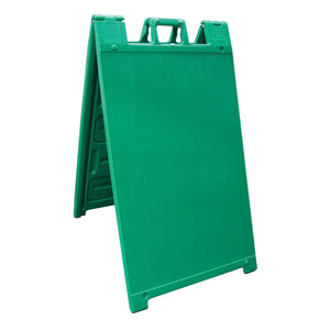 Plasticade Signicade Portable Folding Sidewalk Double Sided Sign Stand, Green - TRAPSKI