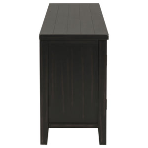 Sutter - 2 Door TV Stand With Mission Design - Dark Brown