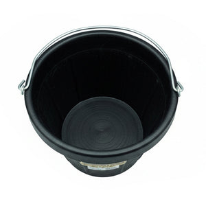 Little Giant 12 qt Flexible All-Purpose Rubber Bucket w/ Steel Handle (4 Pack)