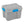 Sterilite 20 Gallon Plastic Storage Container Box Cement Gray/Blue (8 Pack)